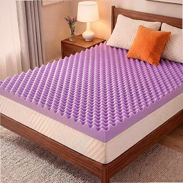2 Inch Egg Crate Mattress Topper Twin, Gel Infused Memory Foam Mattress Topper f