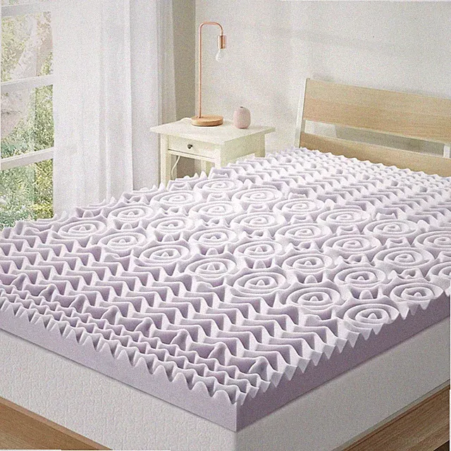 3 Inch 5-Zone Memory Foam Mattress Topper, Soothing Lavender Infusion, Dorm Esse