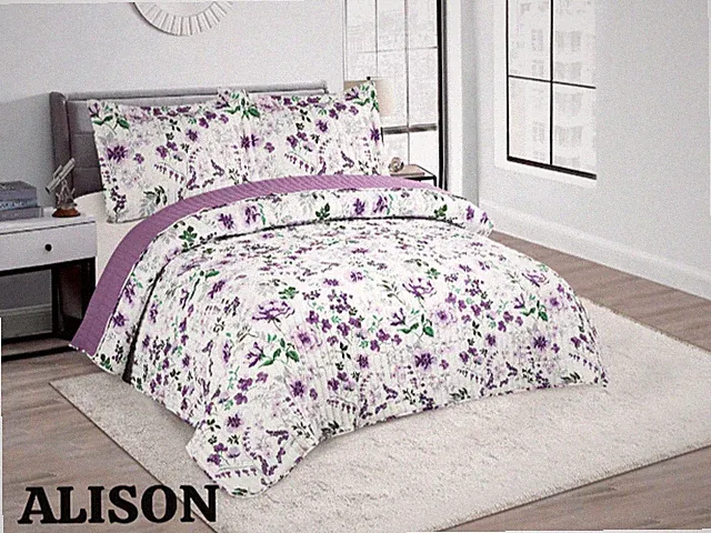 3 PCS PRINTED QUILT SET " LIGHT WEIGHT" DESIGNS ( FREE SHIPPING)