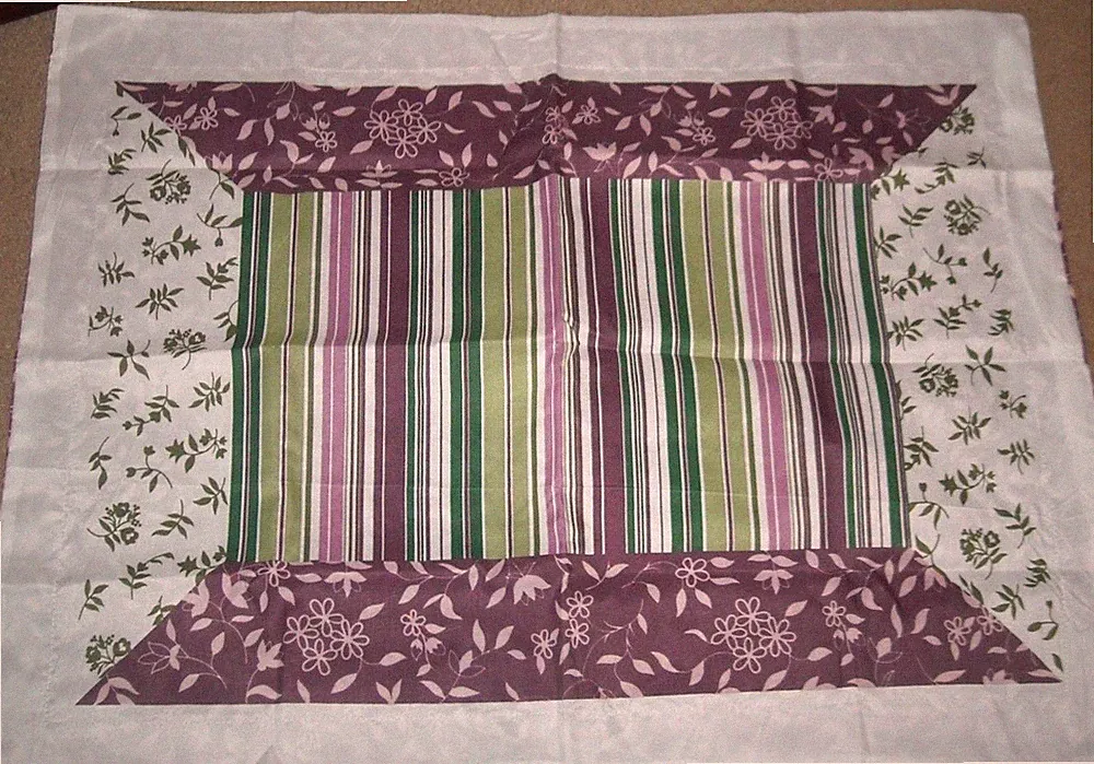 4 Pillow Shams Pillowcase Purple Striped