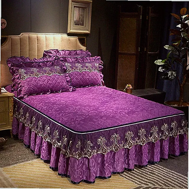 Detachable Skirt Bed Cover | Non-slip Dustproof Bedding