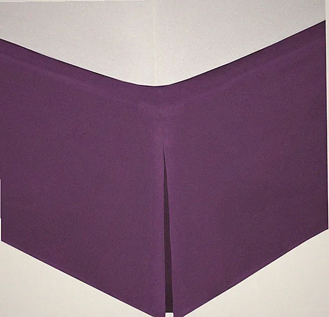 Fancy Collection Easy Care Tailored Microfiber Bed Skirt Solid Queen, Purple