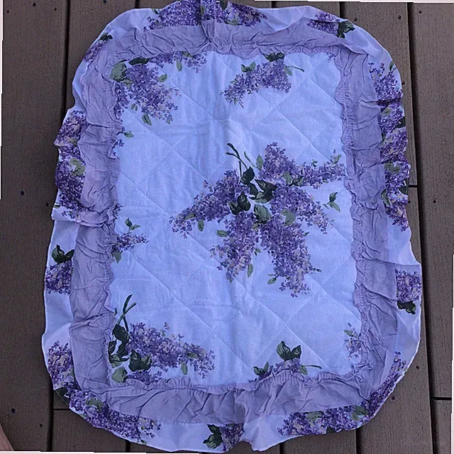 lillac bouquet Ruffled Purple White pillow sham 20”X26”
