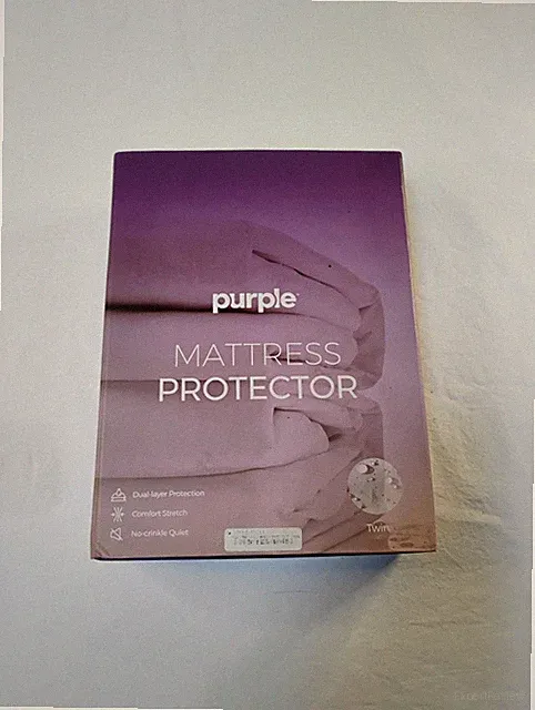New Purple Mattress Protector Twin Layer Stretch Waterproof No Crinkle