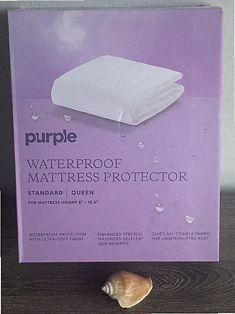Purple Waterproof Mattress Protector Standard QUEEN New!