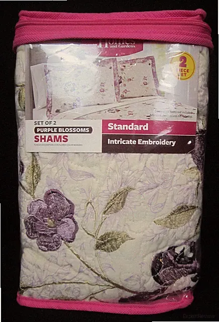 Set of 2 PURPLE BLOSSOMS Standard Pillow Shams 20"x28" Better Homes & Gardens