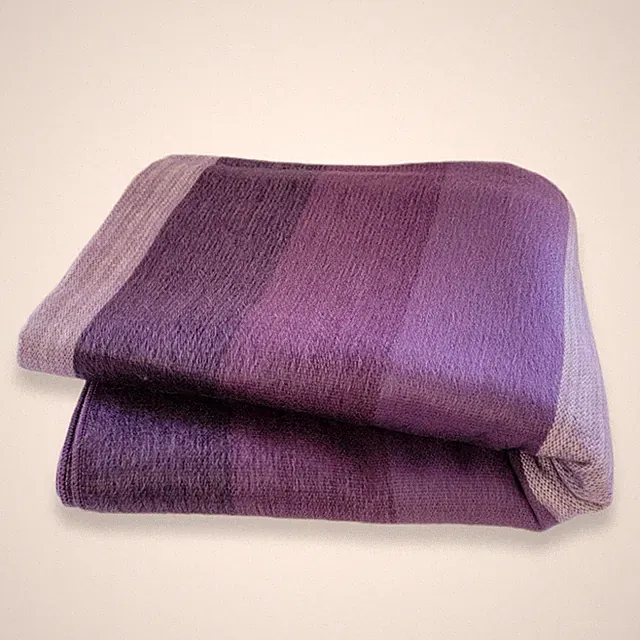 Super Soft Purple Alpaca Wool Blanket Queen Bed Sofa Throw