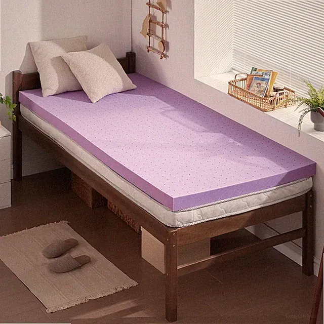 Twin Size Ventilated 2-Inch Gel Memory Foam Mattress Pad - CertiPUR Certified